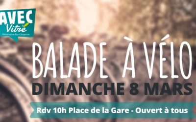 Dimanche 8 mars : balade à vélo dans le centre ville de Vitré